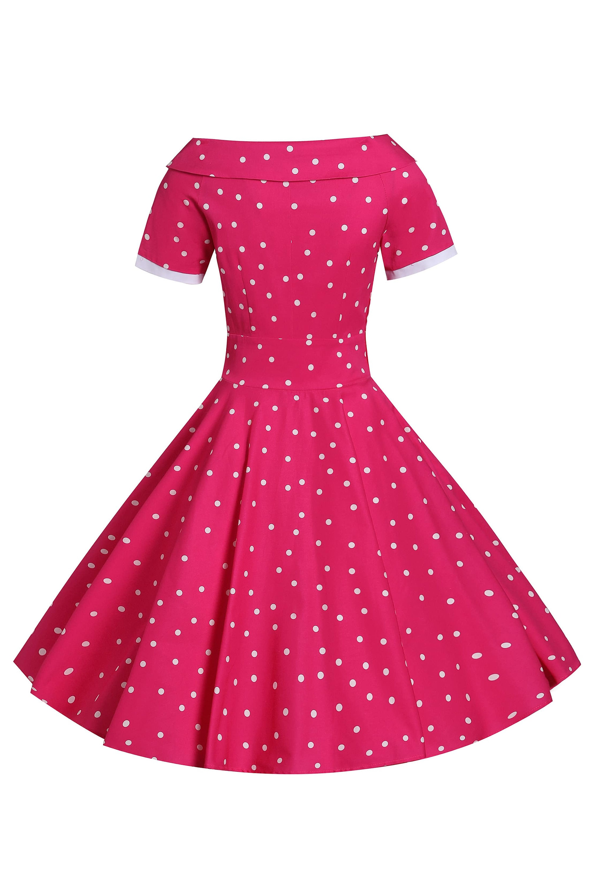 Darlene Hot Pink Polka Dot Swing Dress - Etsy Darlene Hot Pink Polka Dot Swing Dress - Etsy