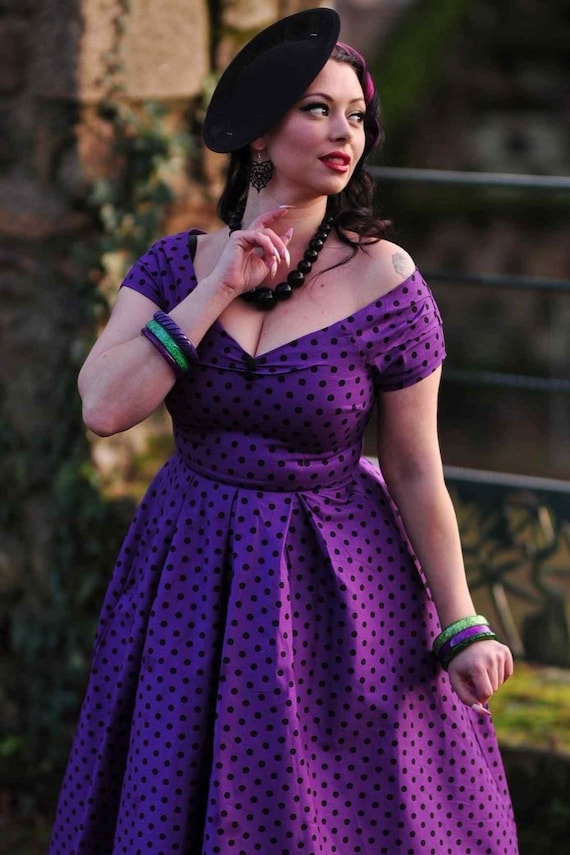 Purple swing dress sales