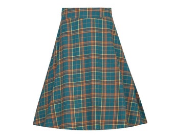 Joyce Green Tartan Skater Skirt