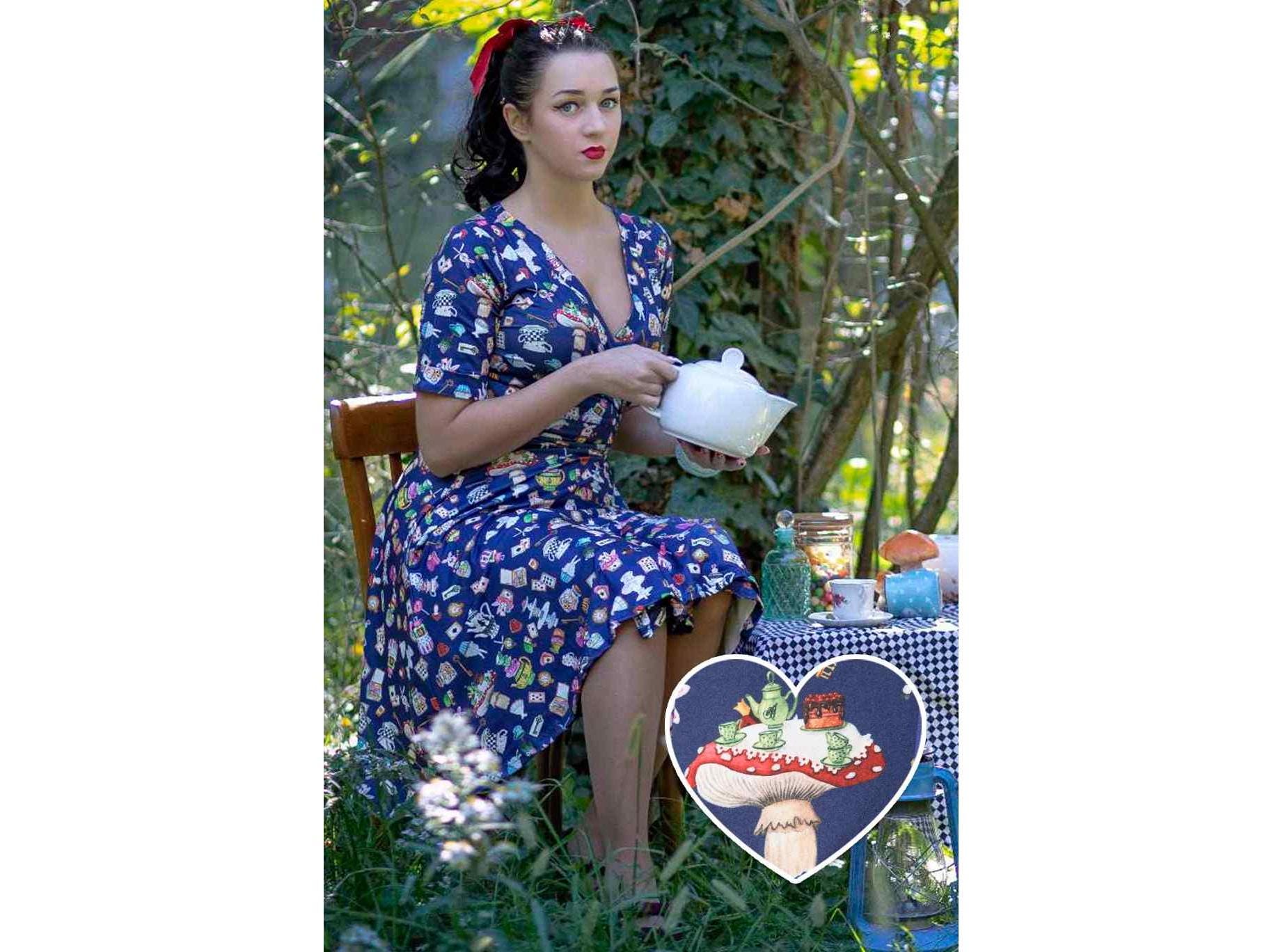 matilda blue dress red ribbon Red, White, & Blueberry Adventures Maxi Dress 12Y main image 1