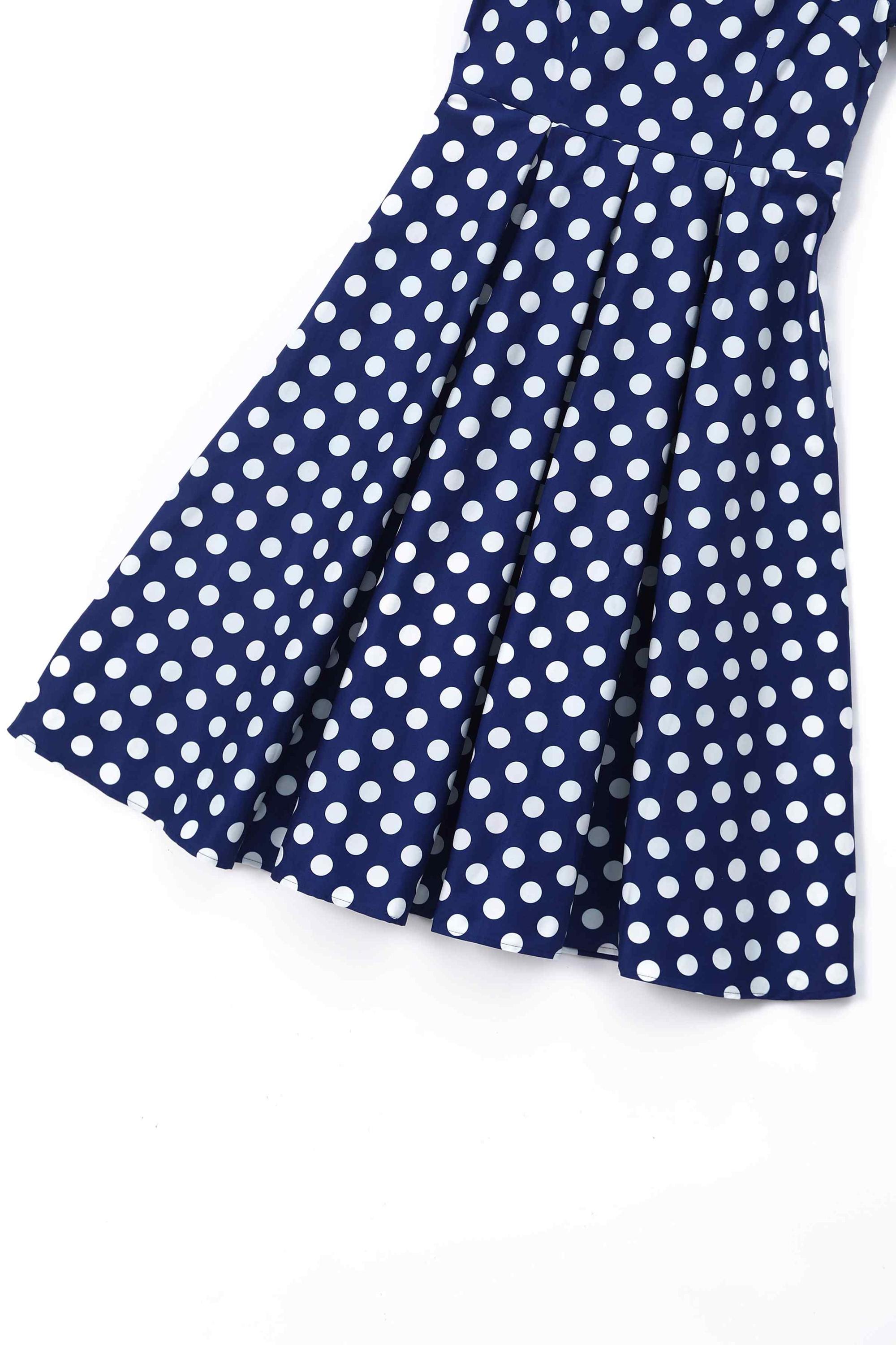 blue polka dot off the shoulder dress Lily Baby Blue Off-shoulder Dress With Red Polka Dots