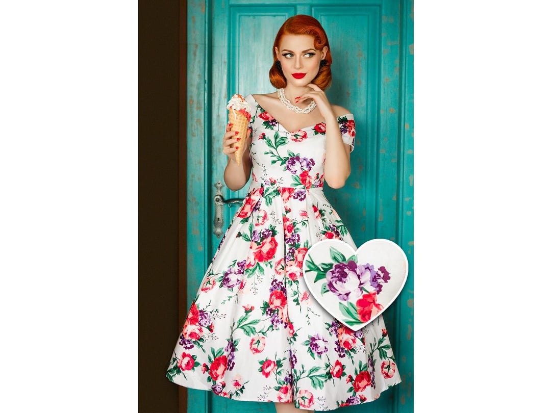 ア*キ様 Apolina Flora Dress - 50's Floral1- ア*キ様 Apolina Flora Dress - 50's Floral1-