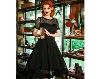 Black Lace Formal Dress with Sleeves