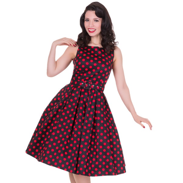 Red Black Polka Dot Dress Etsy Red Black Polka Dot Dress Etsy