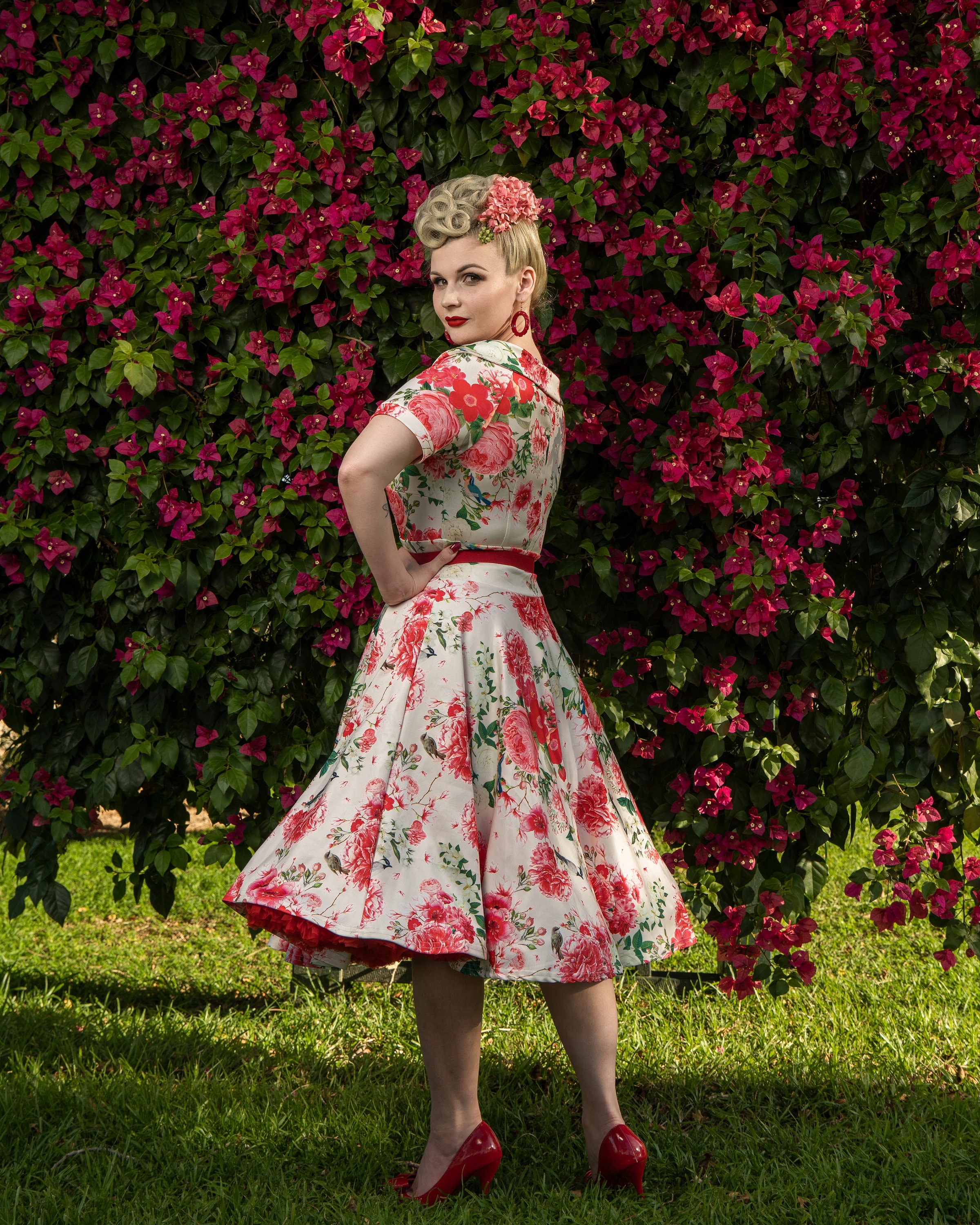 ア*キ様 Apolina Flora Dress - 50's Floral1- Apolina Gloria Dress Woodland Floral Hazel | BIEN BIEN