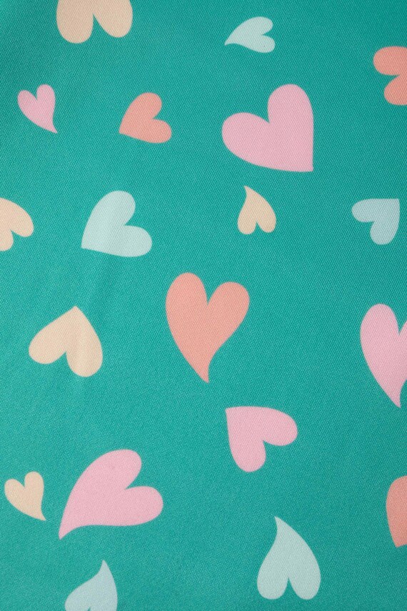 Scarlette Green Heart Print Midi Dress - Etsy