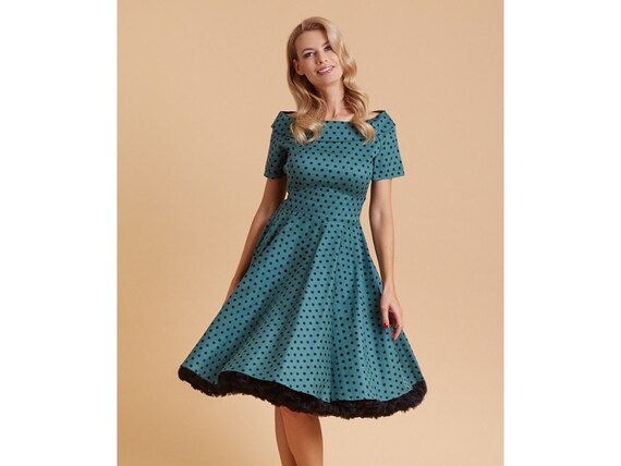 Green polka clearance dot dress uk