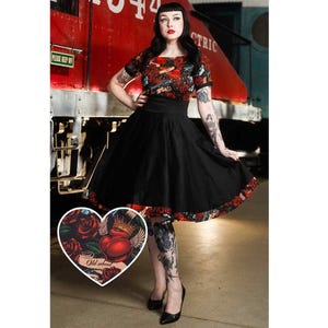 lindy bop black and red dress Lindy Bop retro swing dress red and black Geneva