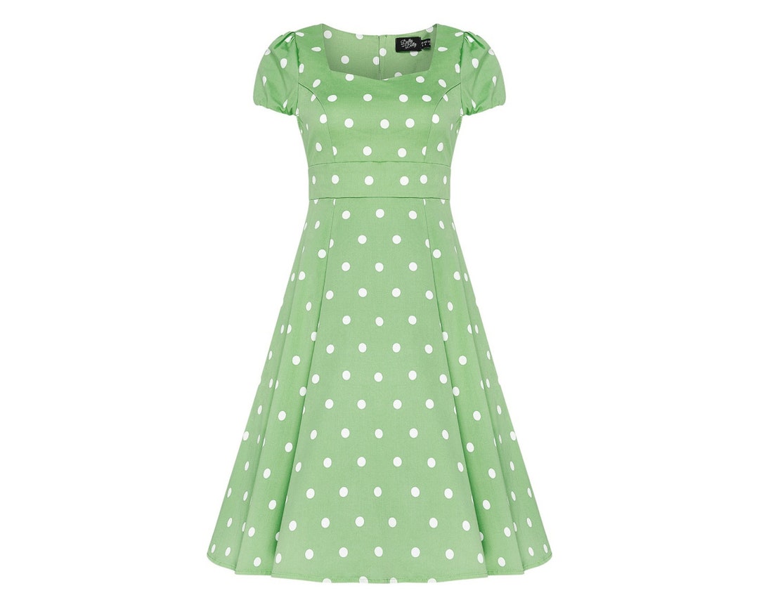 Claudia Mint Green Polka Dot Dress Etsy