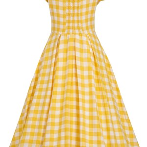 Lily Off Shoulder Yellow Gingham Dress image 8