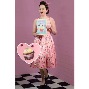 Amanda Pink Cupcake Swing Dress