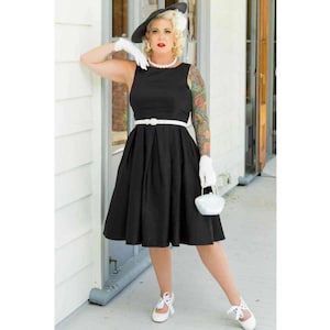 Lola Retro Black Swing Dress