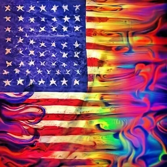 American Flag Ai A Close Up Of A Large American Flag With A Red White
