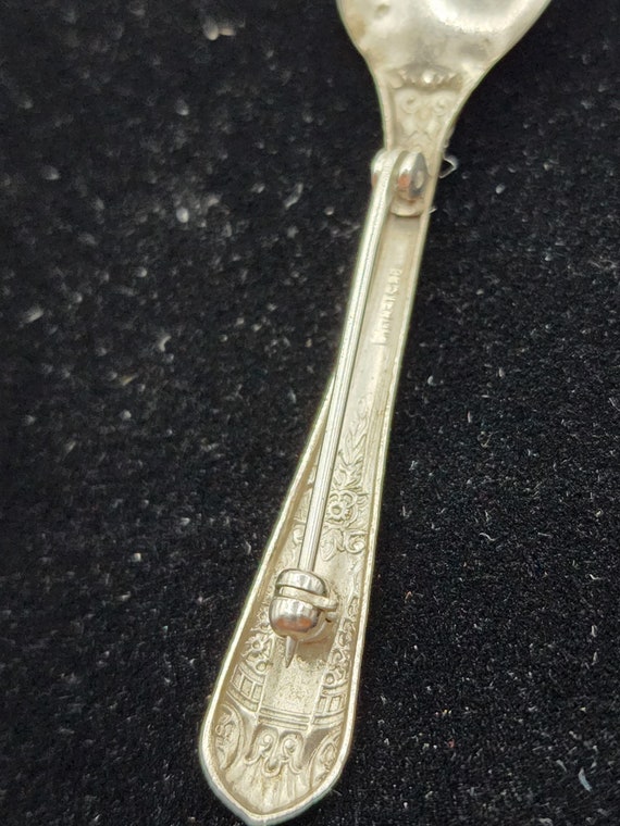 Vintage OB Sterling Miniature Spoon Brooch Pin - image 7