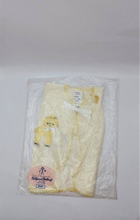 Vintage Hollywood Needlecraft Yellow Infant Kimono