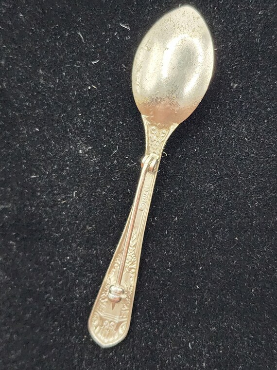 Vintage OB Sterling Miniature Spoon Brooch Pin - image 6