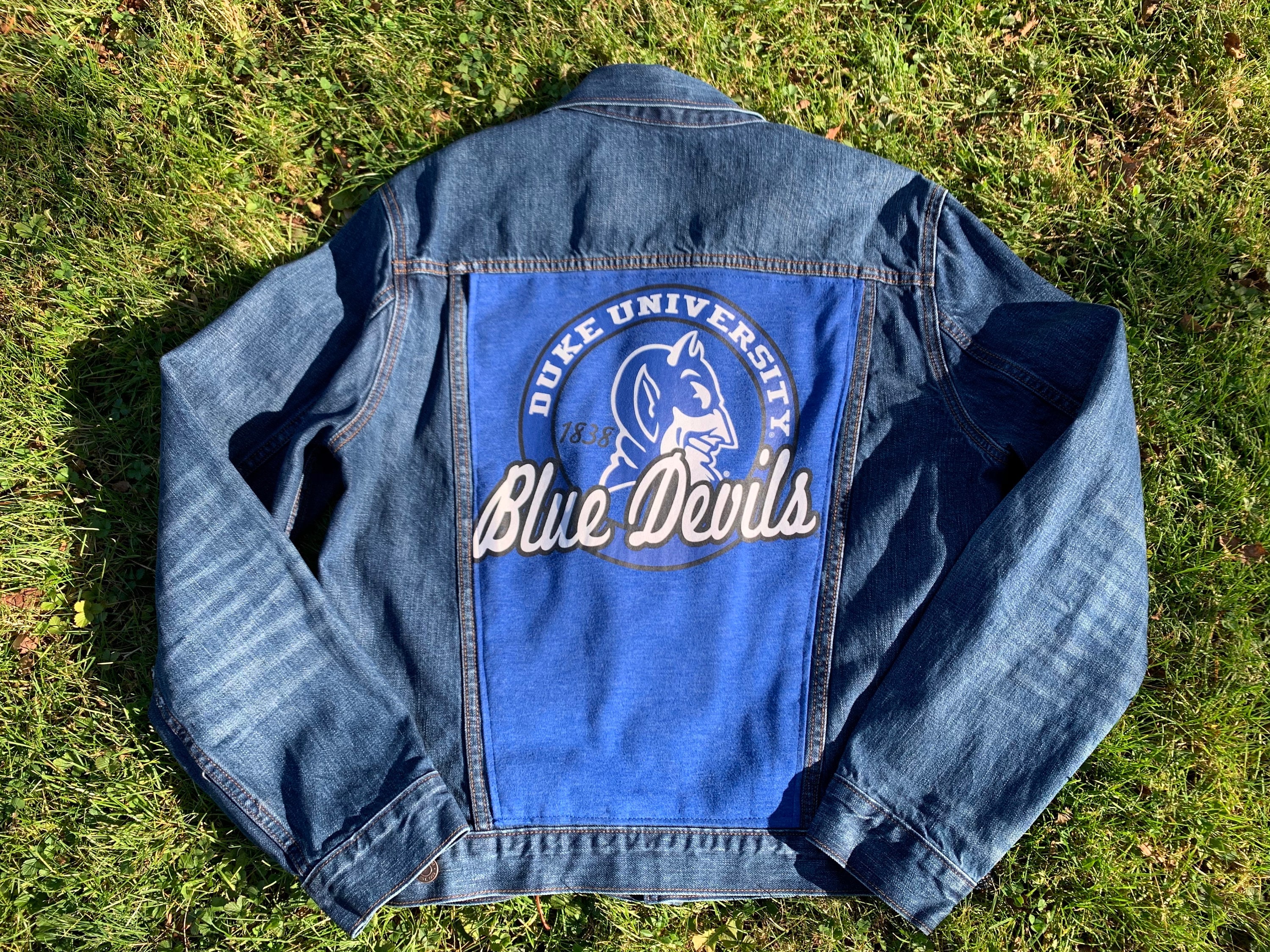Duke University Denim Jean Jacket Etsy