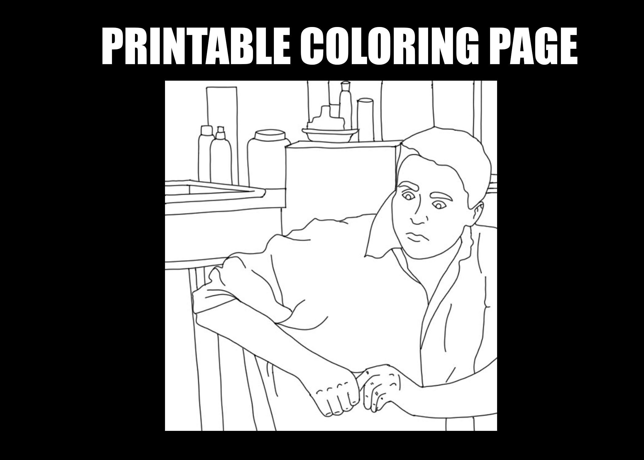 Printable Coloring Page Friends Meme | Etsy