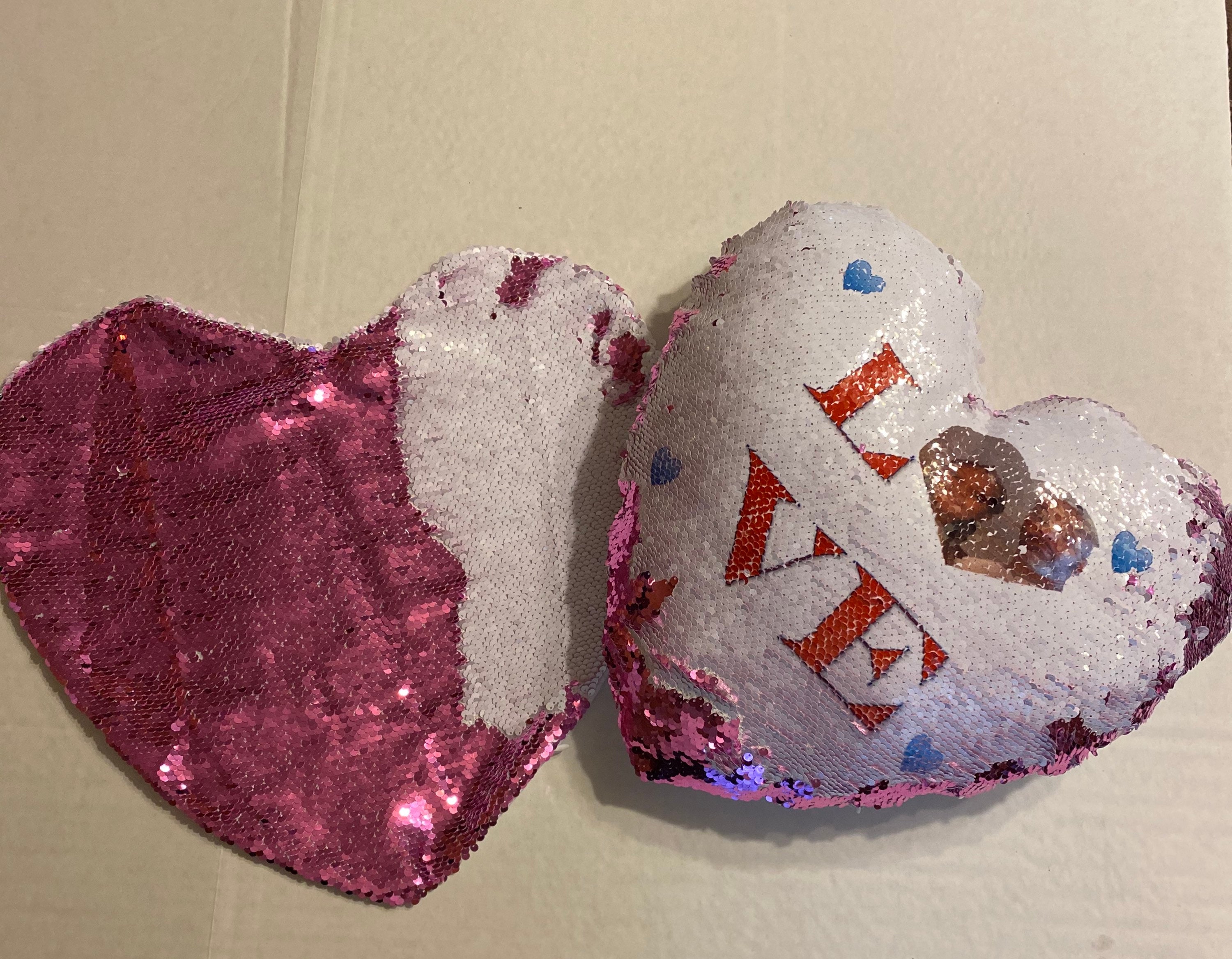 customized heart shaped pillow