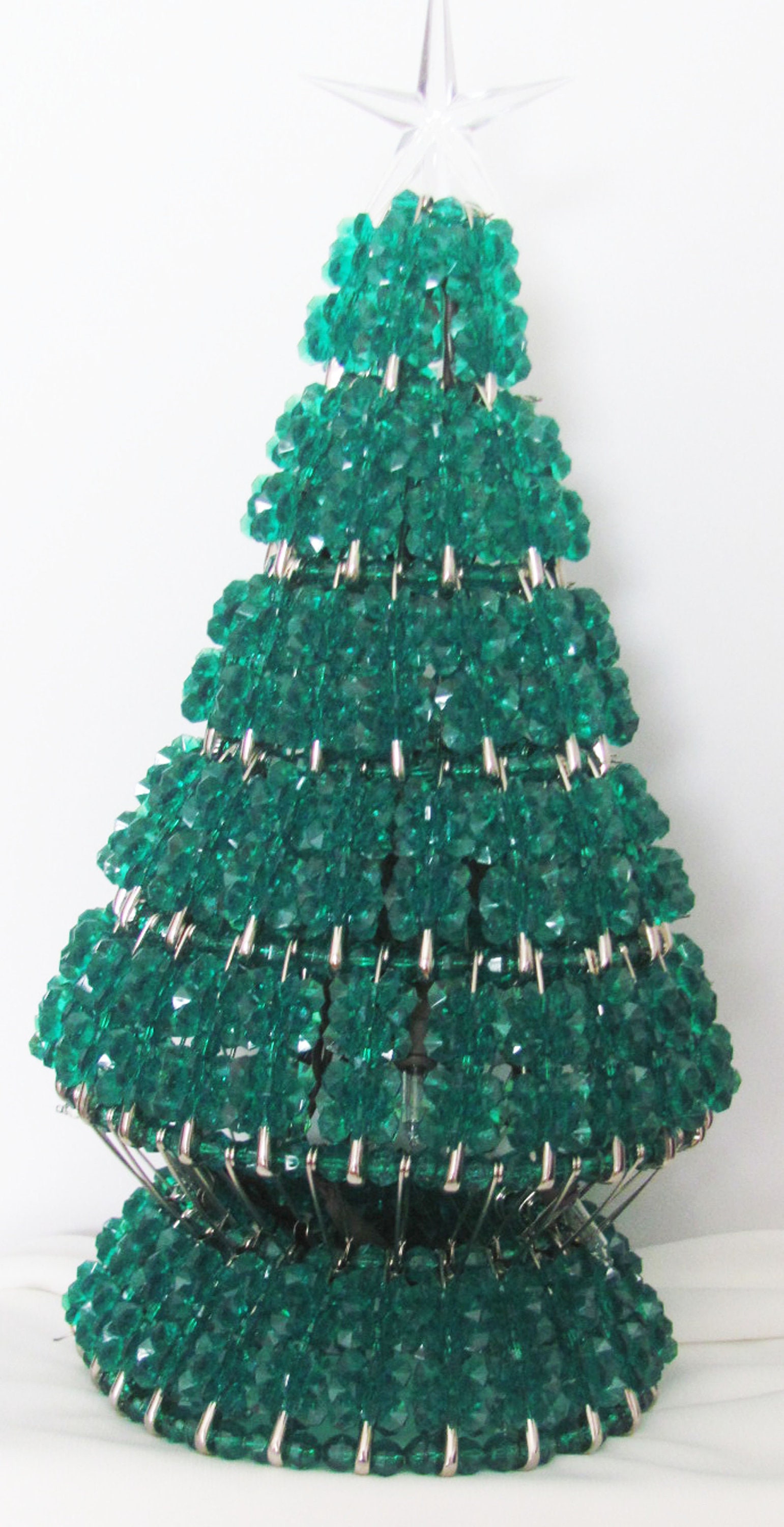 Christmas Tree Safety Pin Bead Kit Green or Red Etsy