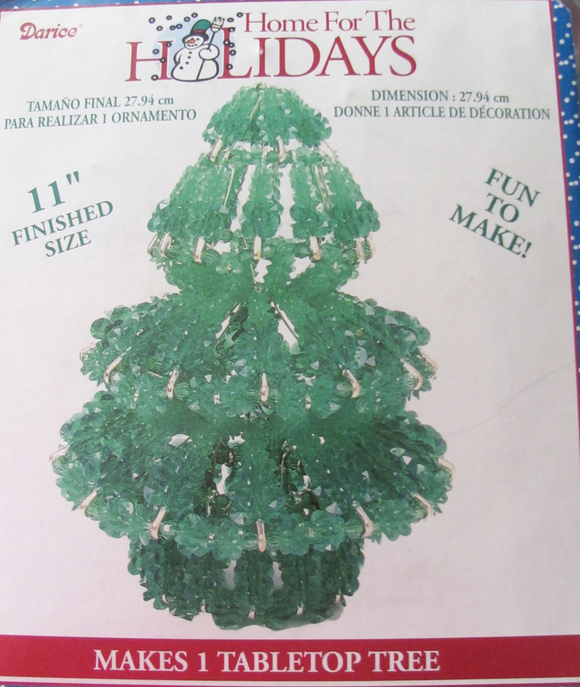 Christmas Tree Safety Pin Bead Kit Etsy