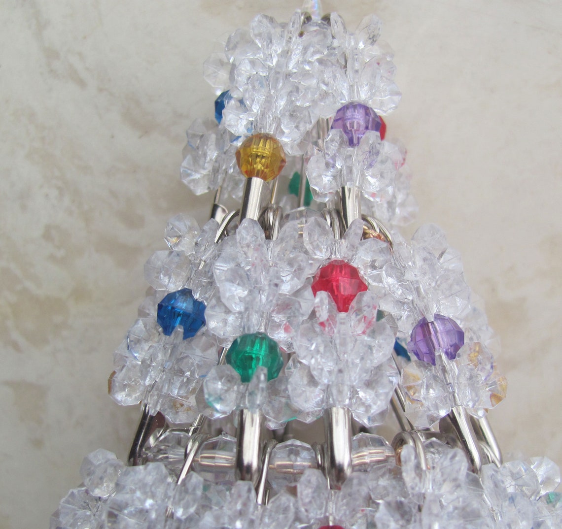 Christmas Tree Mini Safety Pin Bead Kit Etsy