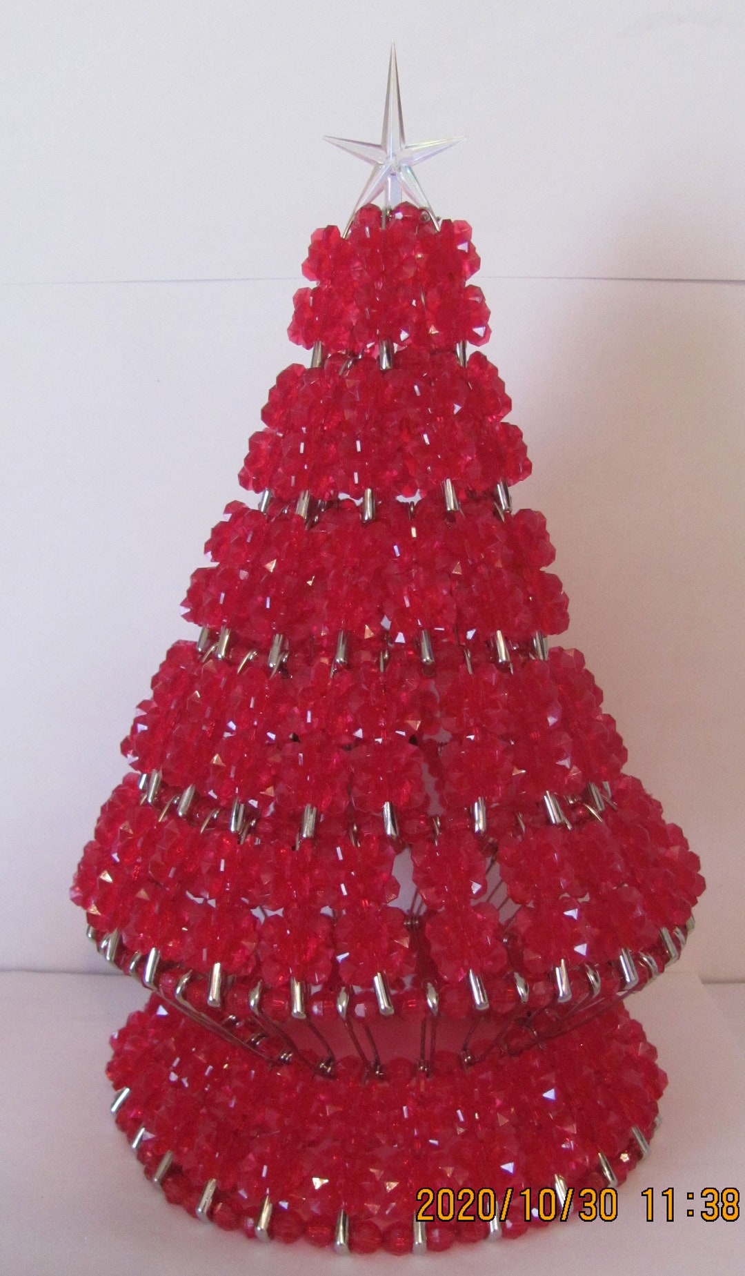 Safety Pin Red Christmas Tree Bead Kit Etsy