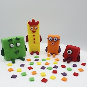 Numberblocks (Unofficial) Edible Fondant Cake Toppers