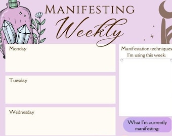 Manifesting Weekly Planner (Digital product)
