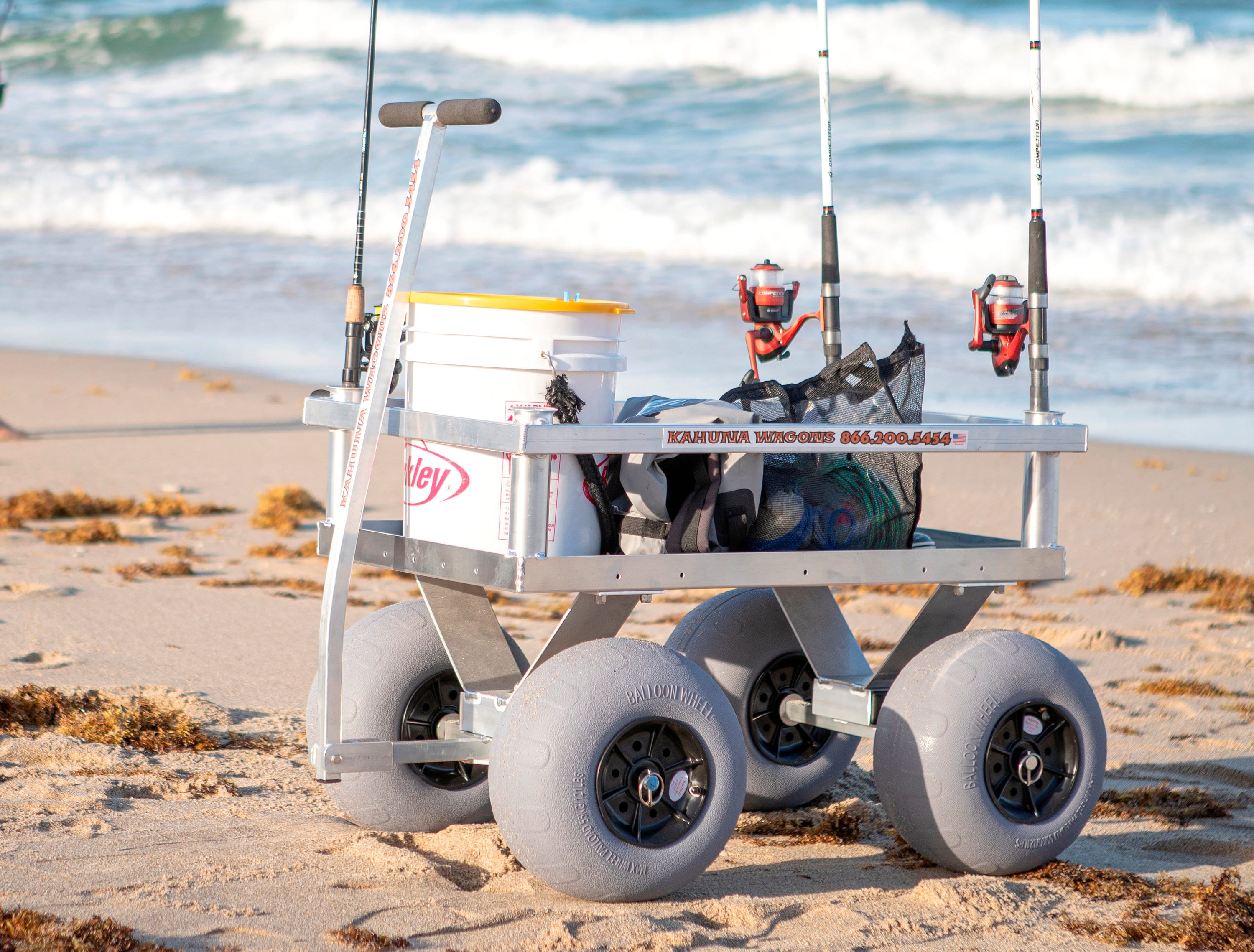 Alumacart Sidekick Beach & Fishing Wagon  Beach fishing, Aluminum  fabrication, Aluminum decking