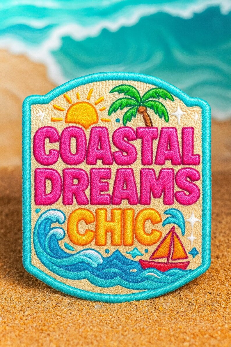 Patch de Torre de Salva-vidas/Patch Termocolante/Presente Retrô/Prancha de Surf/Aplique para Costurar em Bolsa, Jaqueta, Roupas e Mochila/Garota Coco/Vibe Praia imagem 10