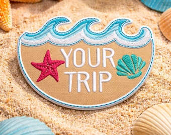 Personalized Name Patch/Custom Text Words/Iron-On Patch/Embroidered Sew On Applique for Clothing/Jacket/Backpack/Beach Vibe/Travel Souvenir