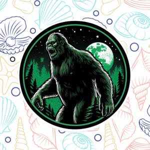 Bigfoot Sticker Decal, Waterproof Vinyl Cryptid Sticker, Water Bottle Laptop Decal, Sasquatch, Myth Legend, Creature, Monster, Roaring