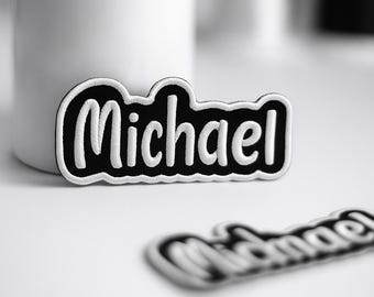 Toppa personalizzata con nome ricamato, testo personalizzato, applicazione termoadesiva