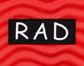 Patch Rad/écusson thermocollant/rétro des années 80 vintage/équipement de surf/appliques brodées à coudre pour vêtements gilet/veste sac à dos chapeaux