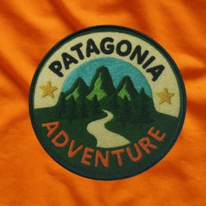 Patagonia Adventure Patch Iron-On Badge South America Chile Argentina Trekking Hiking Travel Torres del Paine Travel Backpack Gift Patches
