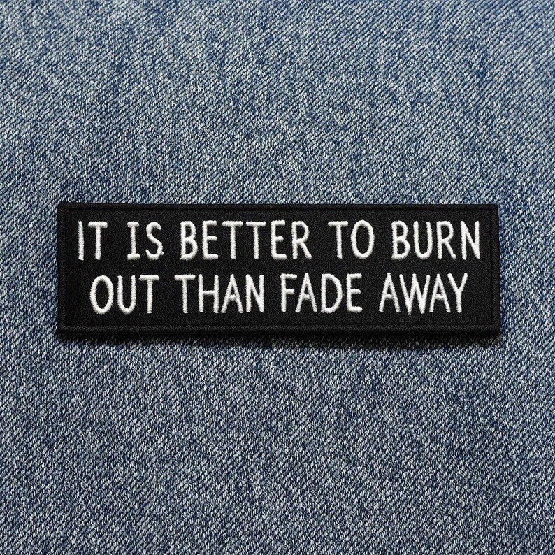 It Is Better To Burn Out Than Fade Away Patch/Iron-On Patch/Highlander Kurgan/Embroidered Sew-on Applique for Clothing Backpack Bild 17