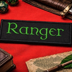 Naszywka Ranger/Naszywka do prasowania/Klasy postaci/D&D/Gry planszowe/Haftowana aplikacja do naszycia na odzież, kamizelkę/kurtkę, plecak, czapkę, sprzęt