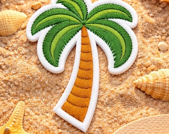 palm tree patch, summer patches, hat patch, sequin patch, iron on patch, beach patch, river patch, lake patch, pool patch, trendy patch, DIY