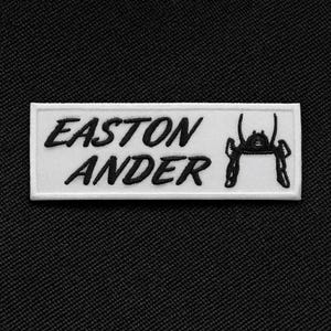 Personalized Name Patch Embroidered Iron-on/Sew-on Applique for Uniforms Vest Jacket Clothing Backpack - Custom Text Patches, 5"x2" Nametag