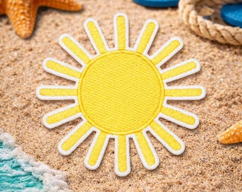 Sunshine Patch/Iron-On Patch//Beach Vibe/Tropical Adventure/ Ocean Waves/Sew-on Applique for Clothing Vest/Jacket Hats Tote Bags Backpack