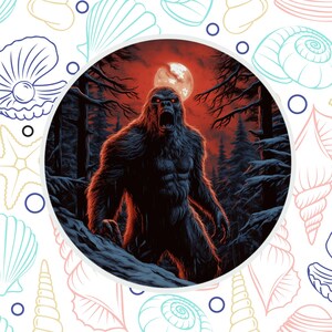 Bigfoot Sticker Decal, Waterproof Vinyl Cryptid Sticker, Water Bottle Laptop Decal, Sasquatch, Myth Legend, Creature, Monster, Roaring