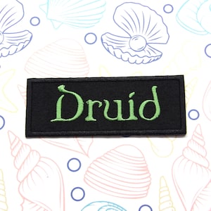 Druid Patch 4&quot; Embroidered Iron-on Applique for Clothes, Character Classes, WOW patch, DnD, Tabletop Gaming, DM, Dungeons Dragons, Fantasy