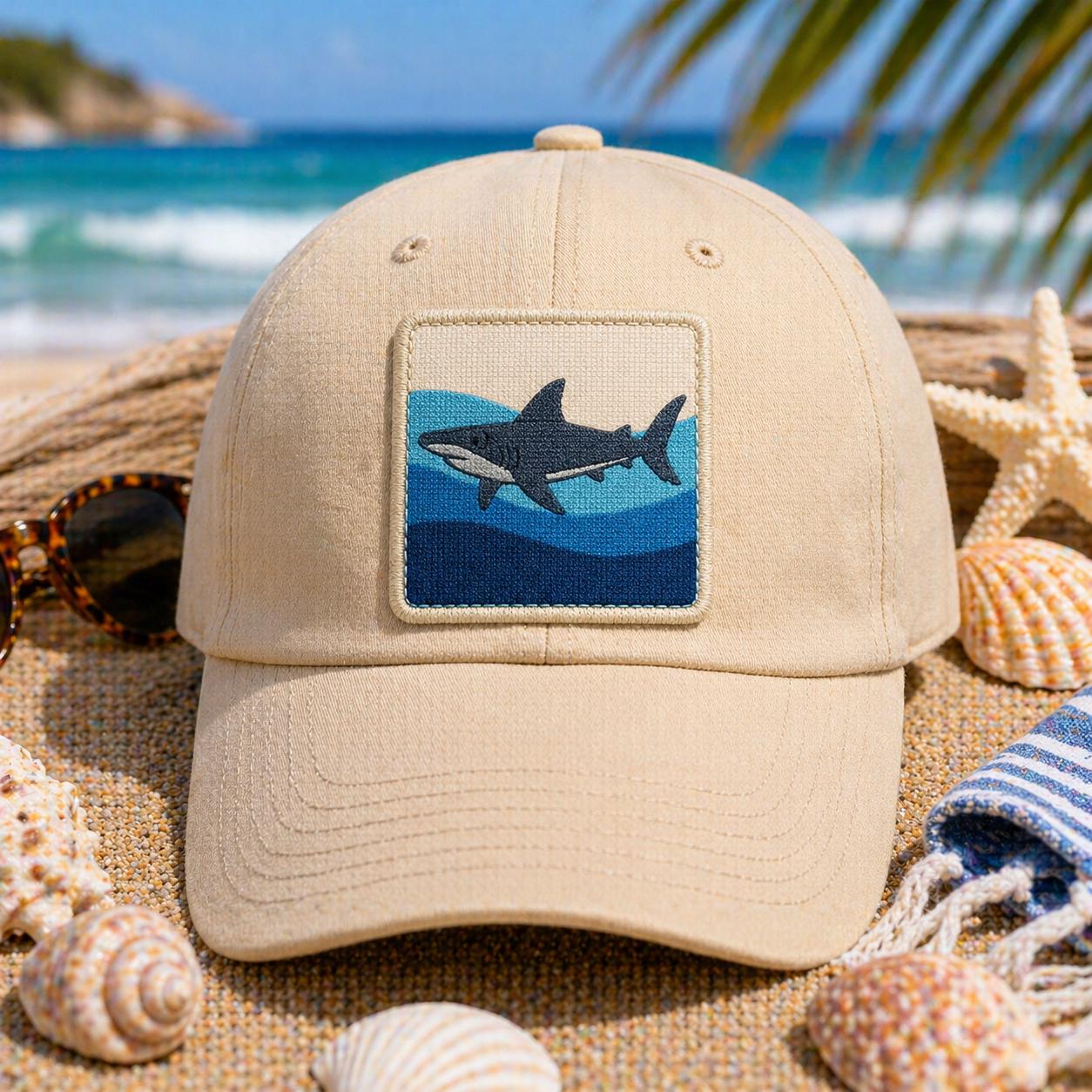 Shark in Ocean Waves Patch/iron-on Patch/sea Life Badge/surfer & Scuba ...