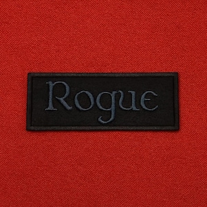 Rogue Patch/Iron-on Patch/Character Toon Classes/DnD Tabletop Gaming/Embroidered Sew-on Applique for Clothes, Jacket, Backpack/Fantasy Gamer