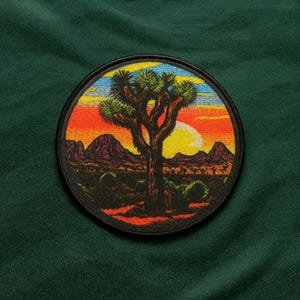 Joshua Tree-patch/opstrijkpatch/parkpatch/naaibare appliqué voor jas, kleding, rugzakken/natuurbadge/Seek Adventure/Wildlife-patch/doe-het-zelf