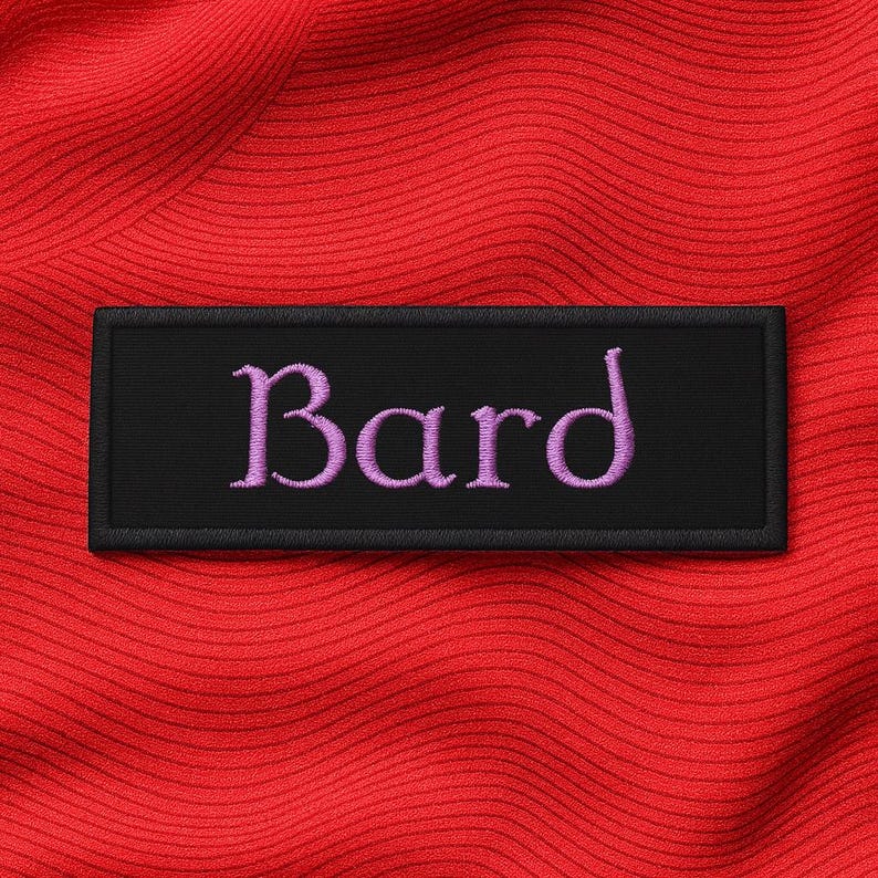 Patch de Bardo/Patch de Aplicação de Termocolante/Patch de Classe de Personagem/Jogos de Mesa D&D/Aplique Bordado para Costurar/Mestre dos Calabouços/Dados de Mestre/Presente de Dragões e Fantasia imagem 6