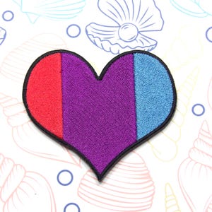 Androgyne Heart Patch, Embroidered Iron-On/Sew-On Patch, Love is Love Patch, Gay Rights Patch, Equal Rights Patch, LGBTQ Patch, Applique