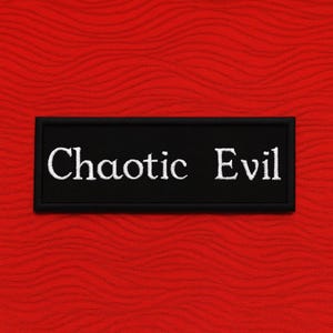 Chaotic Evil パッチ/アイロン接着パッチ/キャラクタークラス DnD テーブルトップゲーム/DM ダイス ダンジョンズ ドラゴンズ、ファンタジー/刺繍入り縫い付けアップリケ 衣類