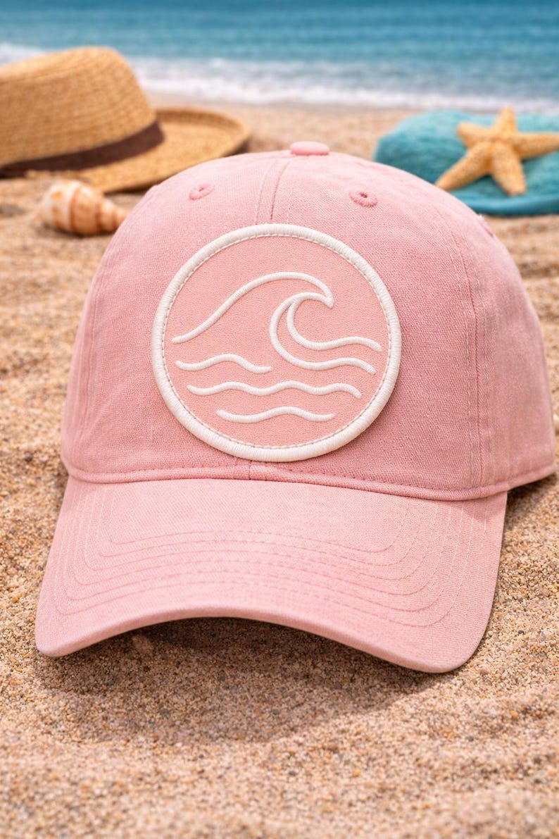 Ocean Wave Patch/Minimalist Wave Line Art/Simple Beach Gift/Iron-on Patch/Sew-On Applique for Clothing Tote Bags Hats Backpacks Vest/Jacket image 3